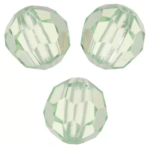Preciosa Crystal Faceted Round Beads 6mm - Chrysolite x6