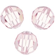Preciosa Cristal Redondo Facetado 6mm - Rosa Claro x6