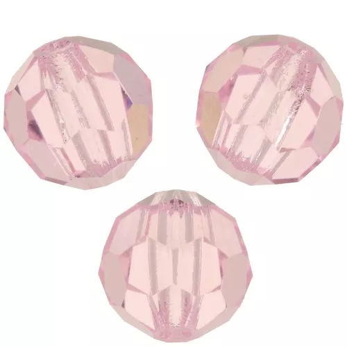 Preciosa Cristal Redondo Facetado 6mm - Zafiro Rosa x6