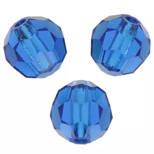 Preciosa Cristal Redondo Facetado 6mm - Capri Blue x6