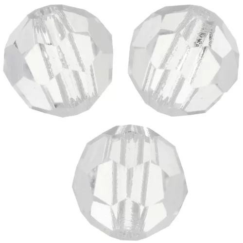 Preciosa Crystal 6mm Round Faceted Beads - Crystal x6