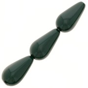 Preciosa perla en forma de pera 15x8 mm - Malaquita x5