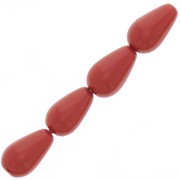 Preciosa Perla en forma de pera 10x6 mm - Cranberry x10