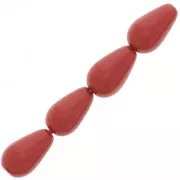 Preciosa Perla en forma de pera 10x6 mm - Cranberry x10