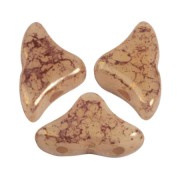 Cuentas de cristal Helios® de Puca® 6x10mm - Opaque Beige Bronze x10g