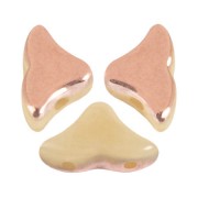 Cuentas de cristal Helios® de Puca® 6x10mm - Opaque Beige Capri Gold x10g