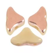 Cuentas de cristal Helios® de Puca® 6x10mm - Opaque Beige Capri Gold x10g