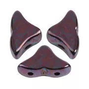 Cuentas de cristal Helios® de Puca® 6x10mm - Jet Nebula x10g