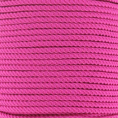 Cordón de poliéster trenzado de 2 mm - Fucsia x1m