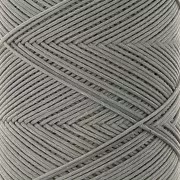 Hilo plano de poliéster encerado Slam Cord para micro macramé 0,6 mm - Gris x100m