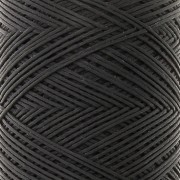 Hilo plano de poliéster encerado para micro macramé 0,6 mm - negro x100m
