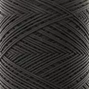 Hilo plano de poliéster encerado para micro macramé 0,6 mm - negro x100m