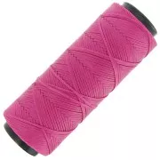 Fil plat en polyester ciré - Slam Cord pour micro macramé 1 mm - Fuchsia x100m