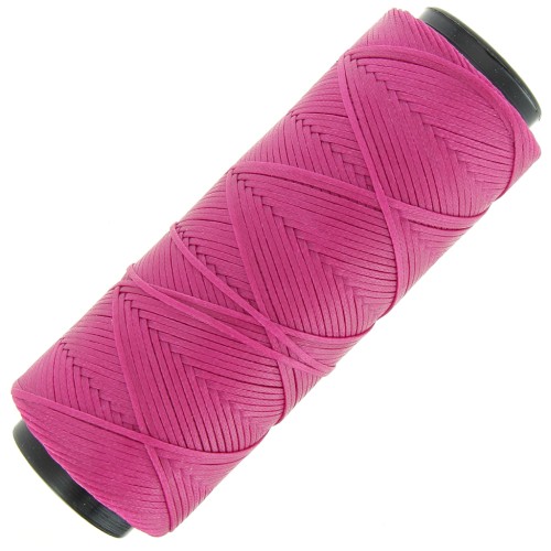 Bobina de poliéster encerado Slam Cord para micro macramé 1mm - Fucsia x100m