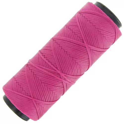 Bobina de poliéster encerado Slam Cord para micro macramé 1mm - Fucsia x100m
