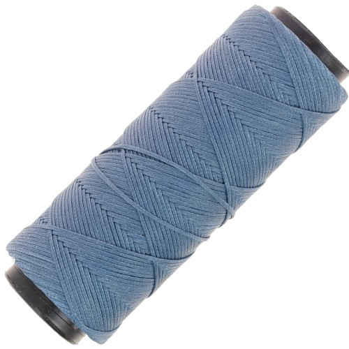 Bobina de poliéster encerado Slam Cord para micro macramé 1mm - Azul Denim x100m