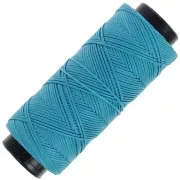 Fil plat en polyester ciré - Slam Cord pour micro macramé 1mm - Turquoise x100m