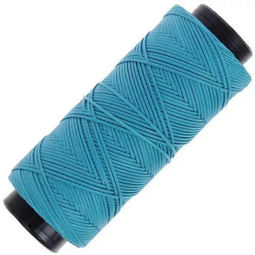 Bobina de poliéster encerado para micro macramé 1mm - Turquesa x100m