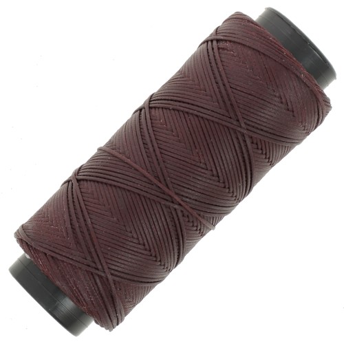 Bobina de poliéster encerado Slam Cord para micro macramé 1 mm Aubergine x100m