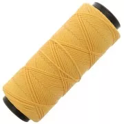 Fil plat en polyester ciré - Slam Cord pour micro macramé 1 mm - Jaune x100m