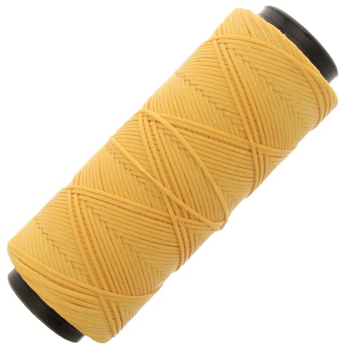 Bobina de poliéster encerado Slam Cord para micro macramé 1mm - Amarillo x100m