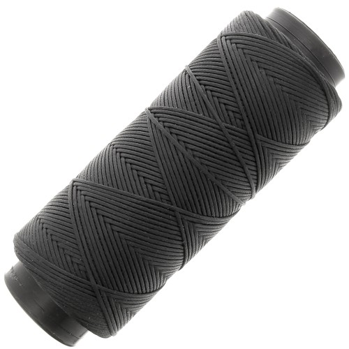 Bobina de poliéster encerado Slam Cord para micro macramé 1mm - Negro x100m