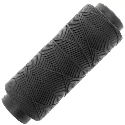 Bobina de poliéster encerado Slam Cord para micro macramé 1mm - Negro x100m