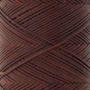 Hilo plano de poliéster encerado Slam Cord para micro macramé 0,6 mm - Cacao x100m