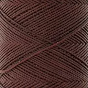 Hilo plano de poliéster encerado Slam Cord para micro macramé 0,6 mm - Cacao x100m