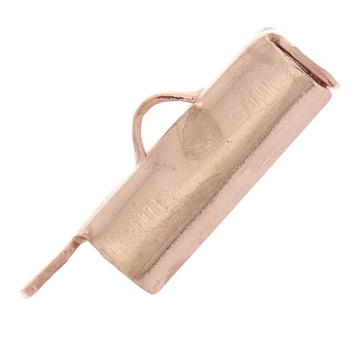 Terminal para tejido Miyuki de 10 mm - Dorado rosa x1