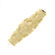 Cuenta tubular estampado 24x8 mm - Dorada x1