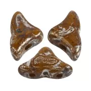 Cuentas de cristal Helios® de Puca® 6x10mm - Opaque Beige New Picasso x10g