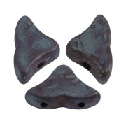 Cuentas de cristal Helios® de Puca® 6x10mm - Jet Nebula Mat x10g