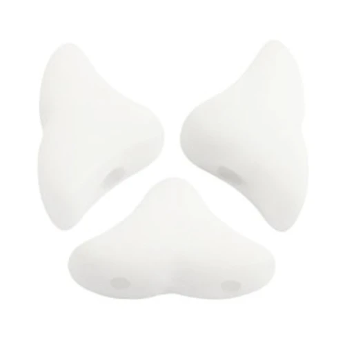 Cuentas de cristal Helios® de Puca® 6x10mm - Opaque White Mat x10g