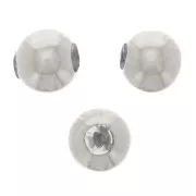 Cuentas pasante de 3 mm con un agujero de 0,8 mm - Plata 925 x5
