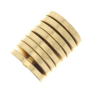 Cuentas redondas Heishi - Discos perforados planos 5x0,7 mm - Dorado oro fino x10