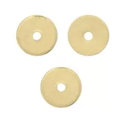 Cuentas redondas Heishi - Discos planos perforados 5x0,7 mm - Dorado oro fino x50