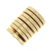Cuentas redondas Heishi - Discos planos perforados 5x0,7 mm - Dorado oro fino x50