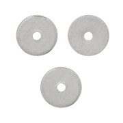Cuentas redondas Heishi - Discos perforados planos 5x0,7 mm - Plata x10|raw }}