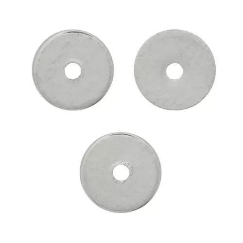 Cuentas redondas Heishi - discos perforados planos 5x0,7 mm - Plata x50
