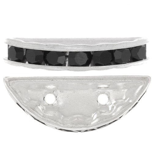 Rondel Media Luna 20x9 mm plateado Jet x1