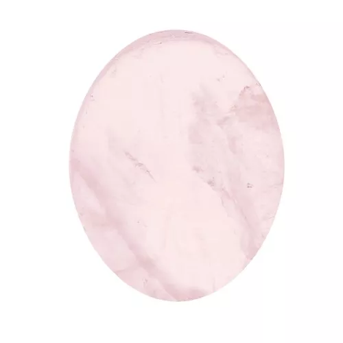 Cabujón ovalado plano - palet - gema de 10x8 mm - Cuarzo Rosa x1