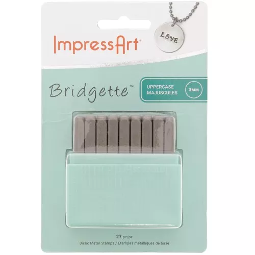 Juego de punzones ImpressArt - 3 mm - Alfabeto mayúsculo BRIDGETTE x27