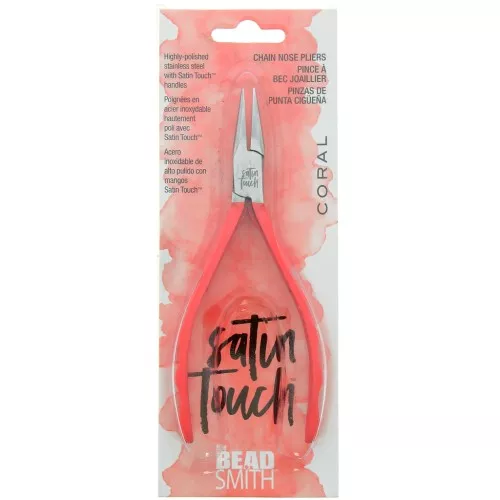 Alicates de punta plana - Coral de tacto satinado x1