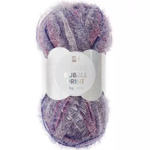 Creative Bubble Print - Hilo de ganchillo para esponja Tawashi - Aubergine x50g