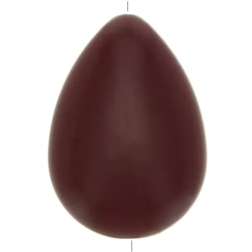 Cuenta de gota de resina plana 37x26 mm - Lie de vin x1