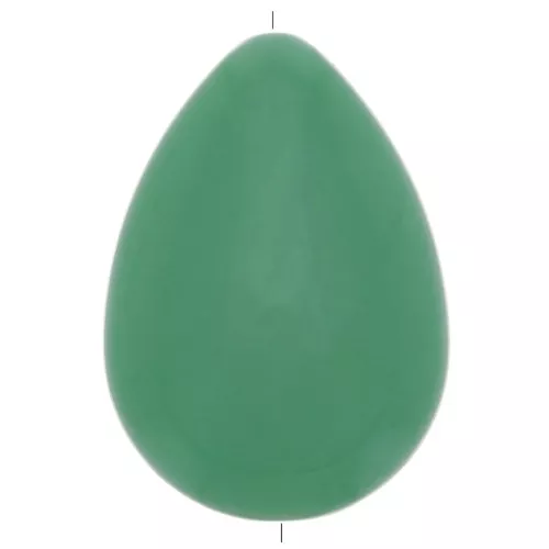 Cuenta de resina plana 37x26 mm - Verde x1