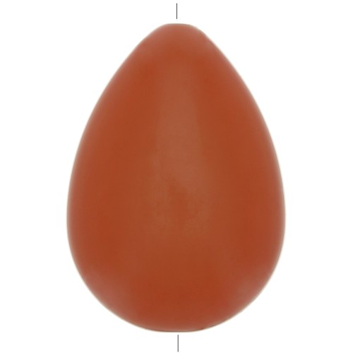 Cuenta de resina plana 37x26 mm - Terracota x1