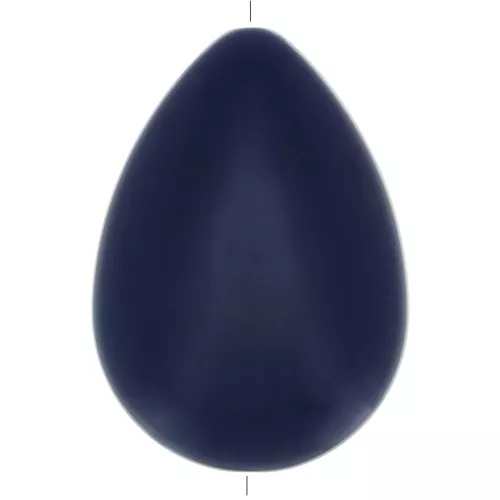 Cuenta de resina plana 37x26 mm - Azul Marino x1