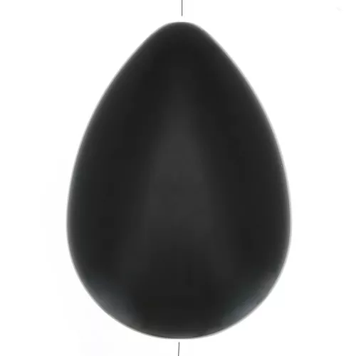 Cuenta de gota de resina plana 37x26 mm - Negra x1